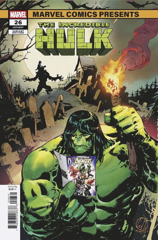 Comic book cover of Incredible Hulk #26 by Matteo Lolli Marvel Comics Presents variant