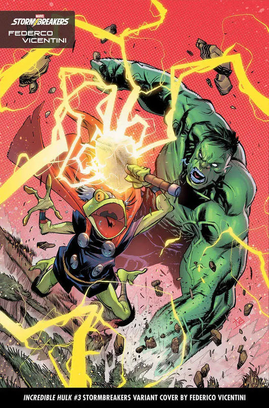 Comic book cover of Spider-Man and Hulk in Incredible Hulk 3 Federico Vicentini variant
