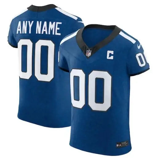 Blue Indianapolis Colts Nike Vapor F.U.S.E. Elite custom jersey with any name and 00 on back