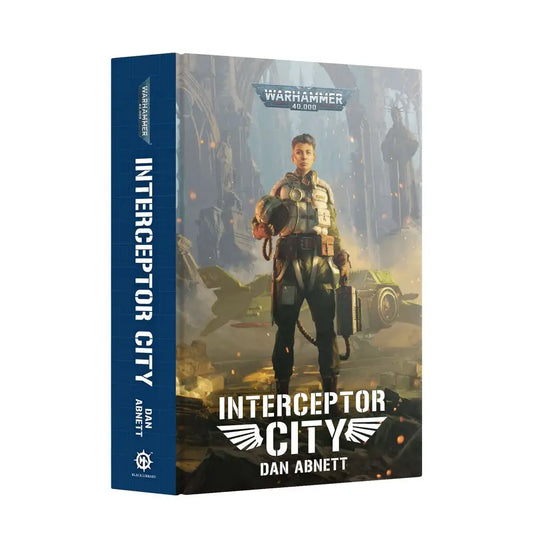 Warhammer 40,000 novel Interceptor City featuring an ace fighter pilot and ace fighter