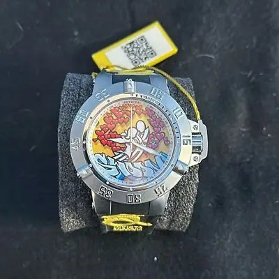 Invicta Artist 25356 limited edition watch with stainless steel bezel and colorful graffiti dial