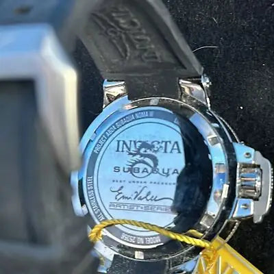 Silver and black men’s limited edition watch with stainless steel bezel and skeleton dial