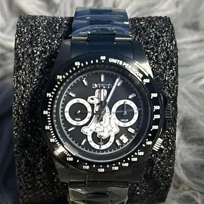 Men’s black chronograph watch with Snoopy design and black dial from Invicta Disney Pluto Limited Edition