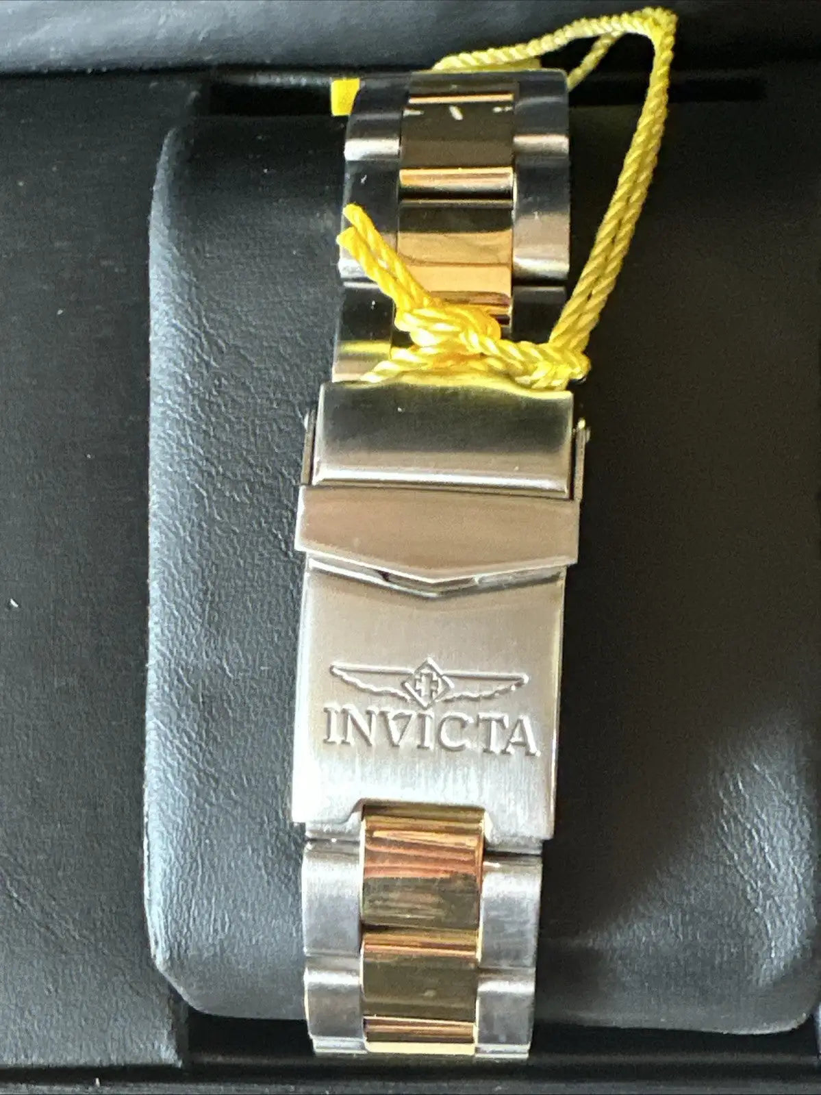 Two-tone stainless steel Mickey Mouse watch with deployment clasp and stainless steel bezel