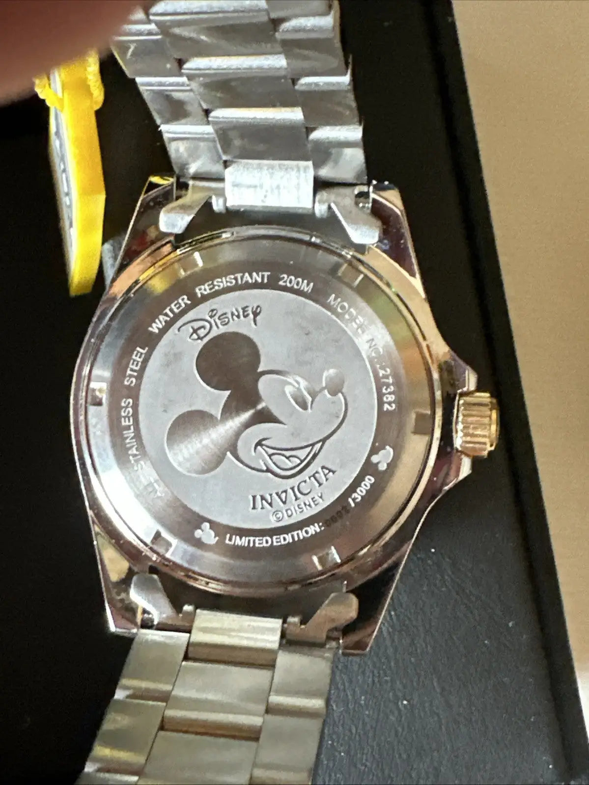 Stainless steel Invicta Disney Mickey Mouse limited edition wristwatch with stainless steel bezel