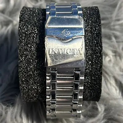 Stainless steel watch with deployment clasp from Invicta Star Wars Millennium Falcon Reserve Collection featuring a stainless steel bezel