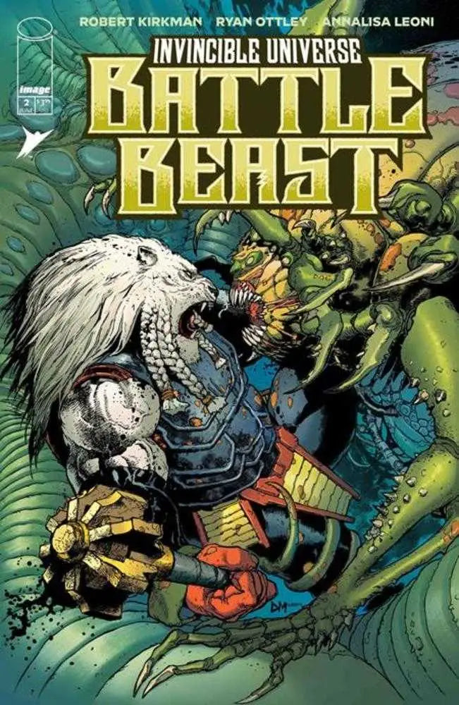 Comic book cover featuring Battle Beast from Invincible Universe Battle Beast #2 Cover B Doug Mahnke & Annalisa Leoni Variant
