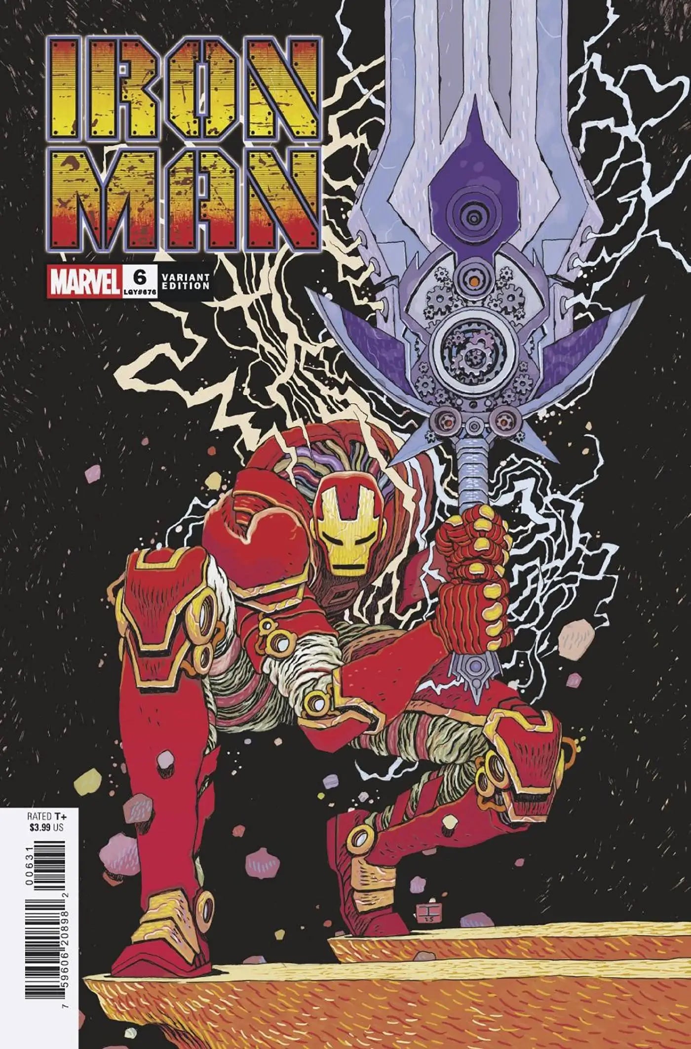 Iron Man #6 Ian Bertram Var comic book cover, perfect for trading cards collectors