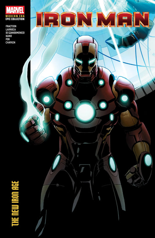 Iron Man comic book cover from the Invincible Iron Man series in the Modern Era Epic Collection