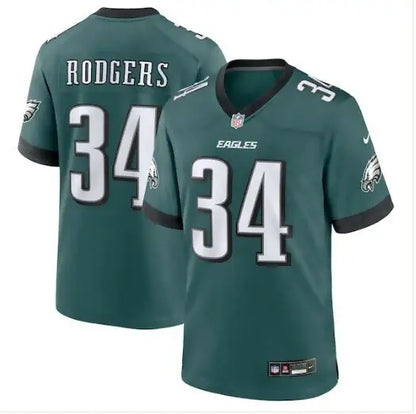 Green Isaiah Rodgers Philadelphia Eagles Nike game jersey with Rodgers’ number 34