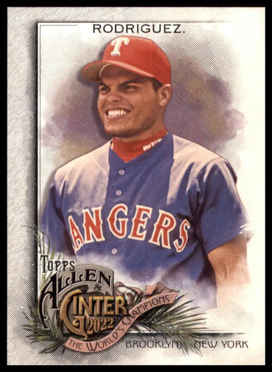 Baseball card of Ivan Rodriguez from 2022 Topps Allen & Ginter series
