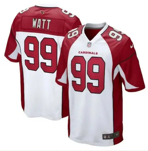 Arizona Cardinals J J Watt white Nike game jersey displayed on a product page
