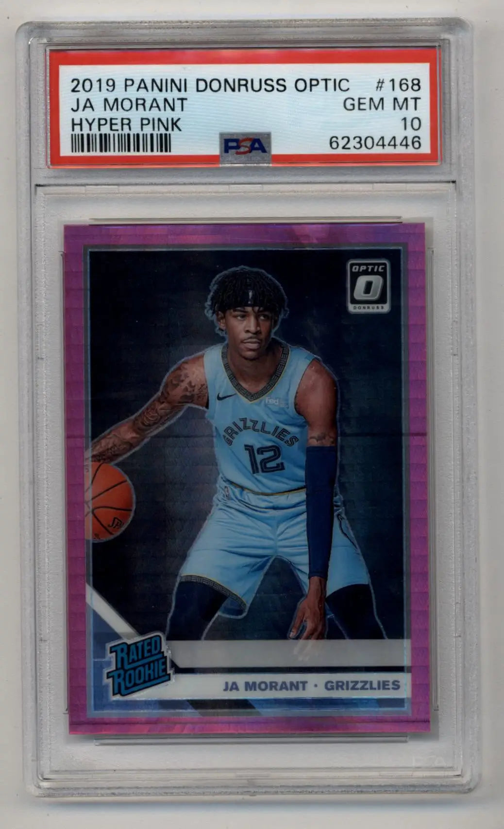 Ja Morant 2019-20 Donruss Optic Hyper Pink #168 PSA 10 Gem Mint - Singles