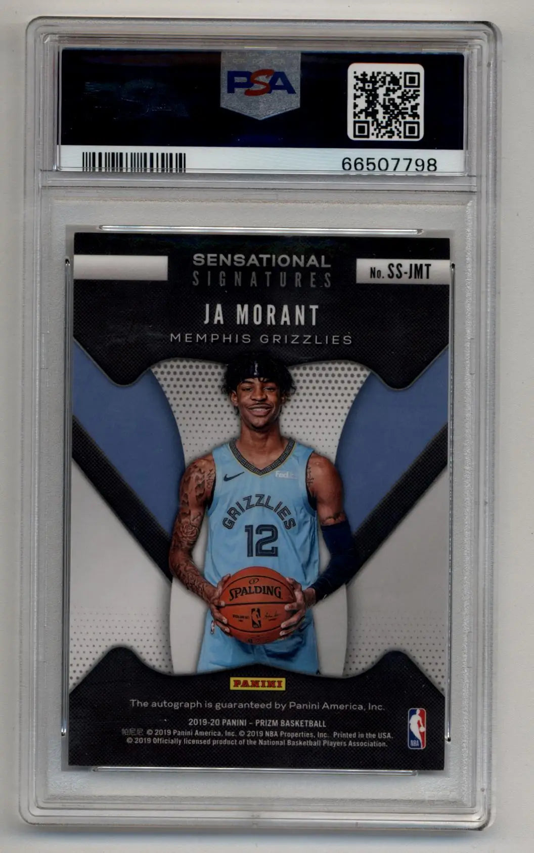 Ja Morant 2019-20 Prizm Sensational Signatures PSA 9 Mint Auto 10 - Singles