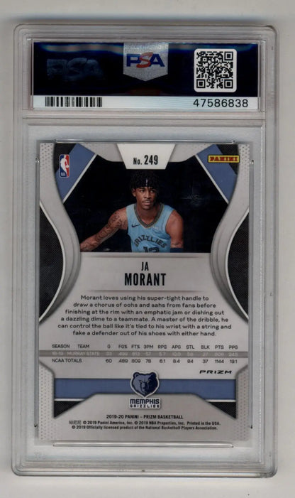 Ja Morant 2019-20 Prizm Silver #249 PSA 10 Gem Mint 6838 - Singles