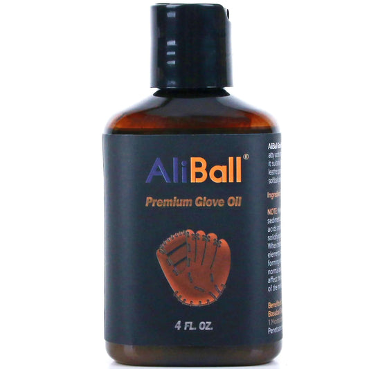 AliBall Premium Baseball Glove Oil - Softens Hydrates and Break-in for Baseball/Softball Gloves - 100% Natural Baseball Glove Conditioner Break in (4 Fl Oz)