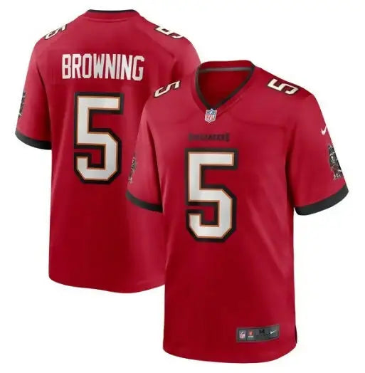 Red Jack Browning Tampa Bay Buccaneers Nike game jersey with number 5 on the back