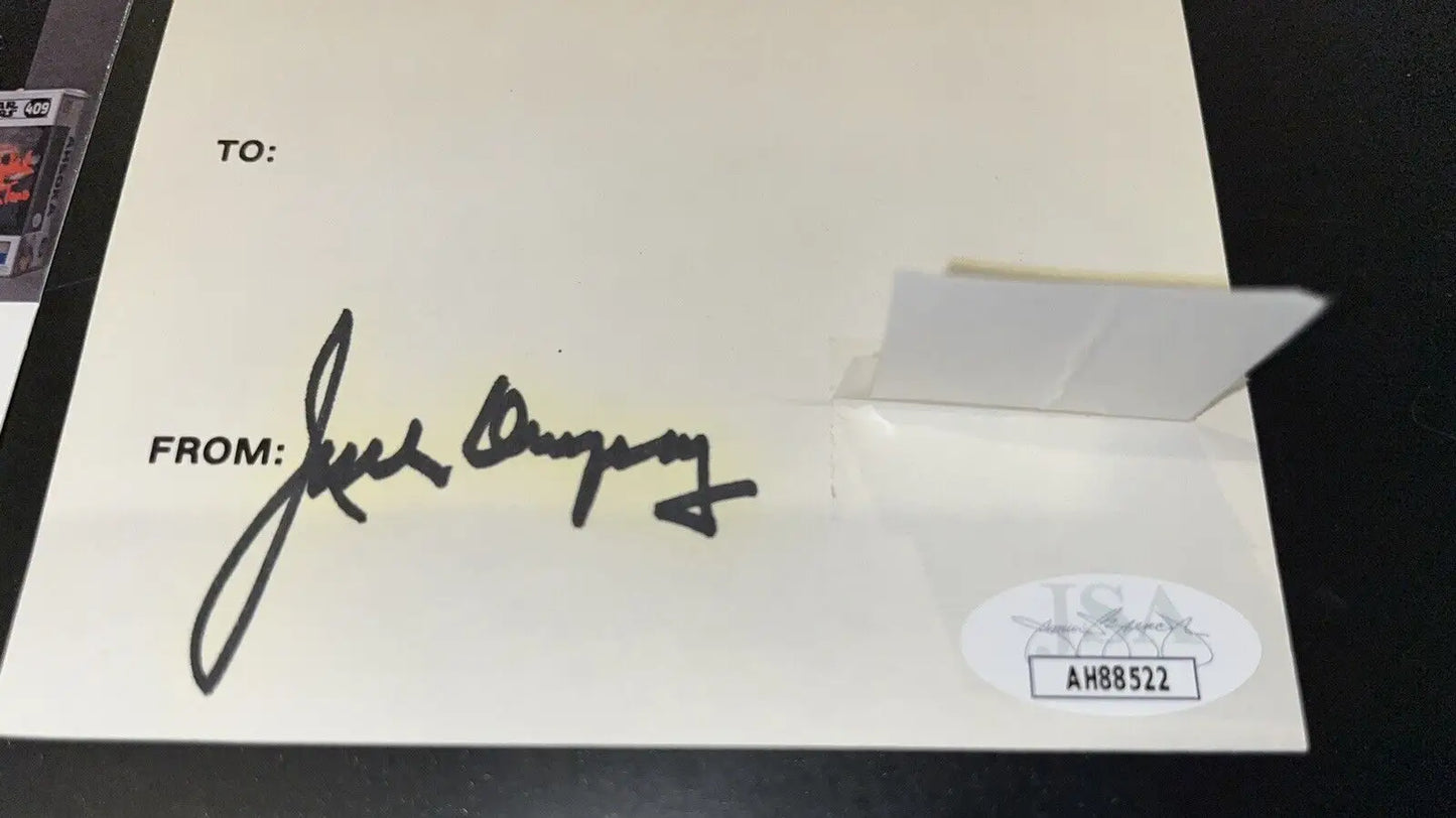 Autographed card of Jack Dempsey with JSA certificate on premium card stock