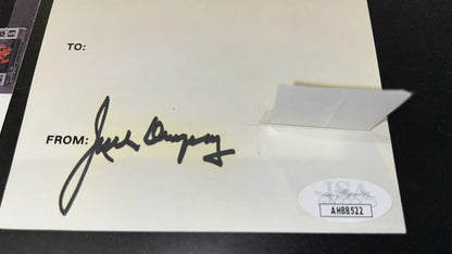 Autographed card of Jack Dempsey with JSA certificate on premium card stock