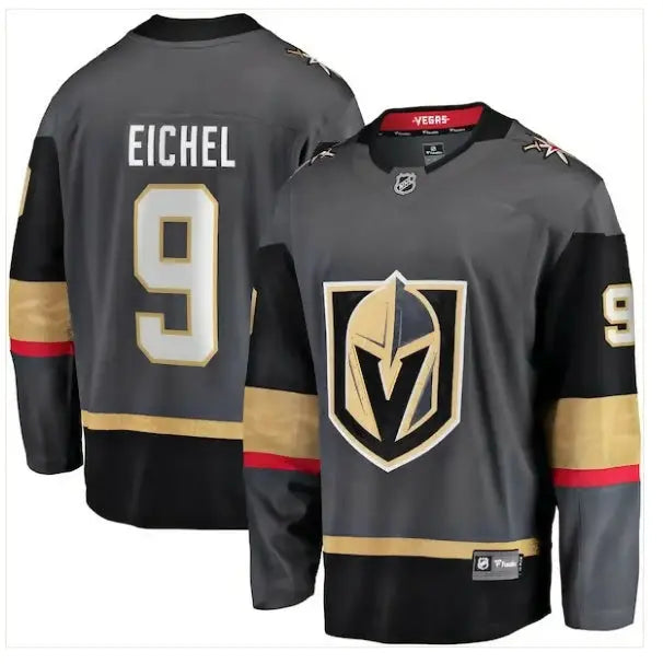 Gray Jack Eichel Vegas Golden Knights Premier Breakaway Jersey with number 9