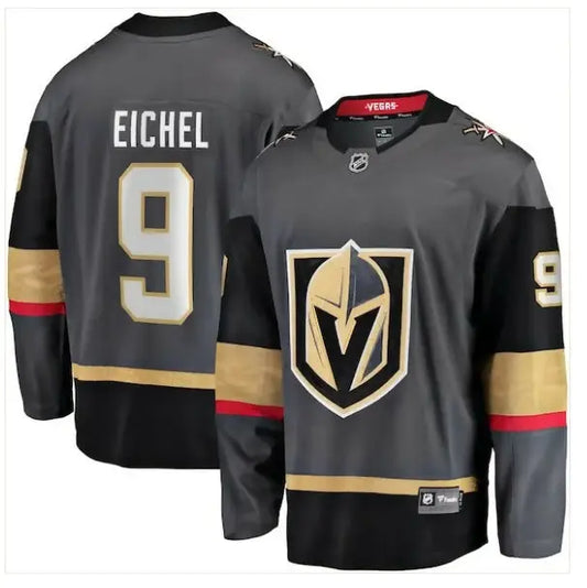 Gray Jack Eichel Vegas Golden Knights Premier Breakaway Jersey with number 9