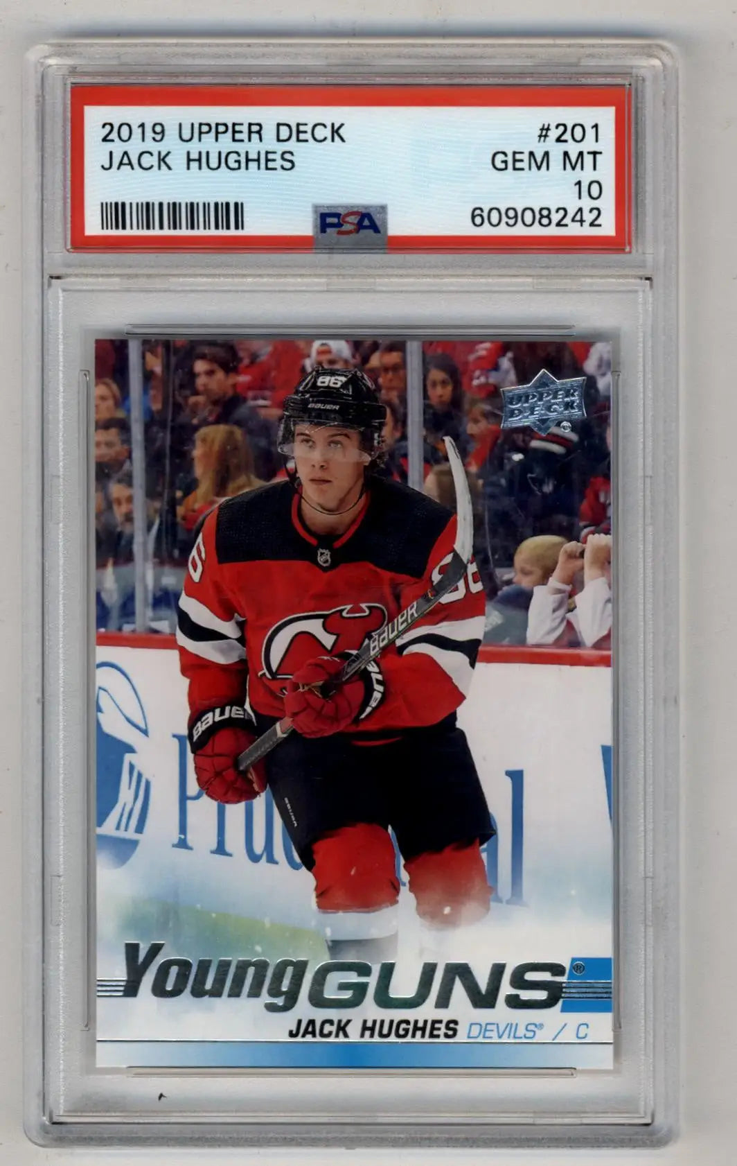 Jack Hughes 2019-20 Upper Deck Young Gun #201 PSA 10 Gem Mint 8242 - Singles