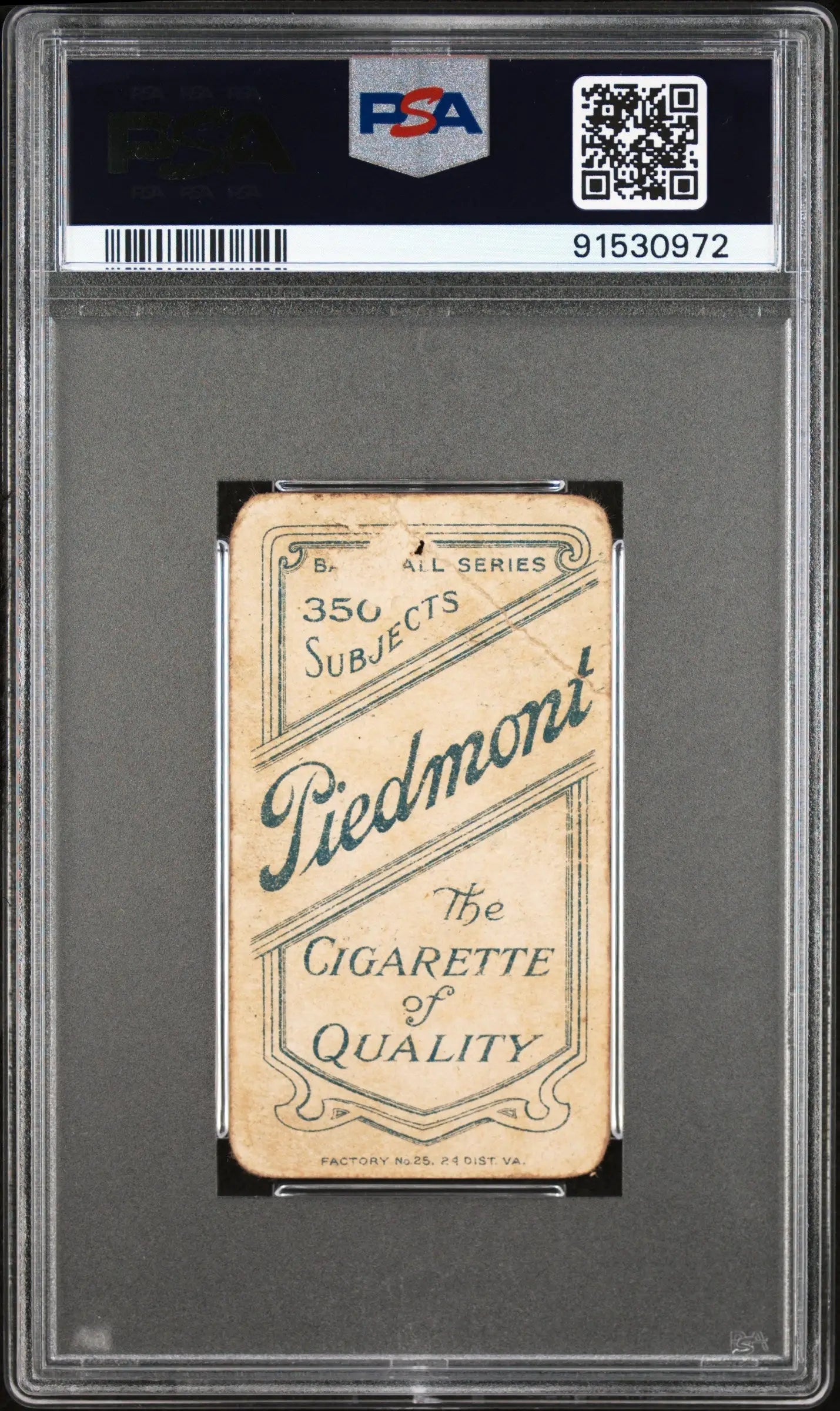 Jack Knight Portrait 1909-11 T206 Piedmont 250 in PSA grading case for collectors