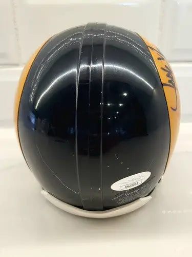 Black and yellow mini helmet featuring Jack Youngblood inscription with JSA COA
