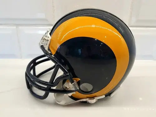 Black and gold Jack Youngblood mini helmet with JSA COA for LA RAMS collectibles