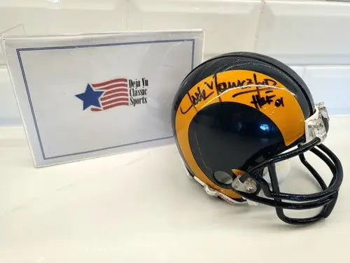 Signed Rams mini helmet from Jack Youngblood with JSA COA included