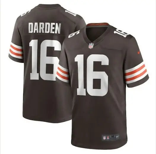Brown Jaelon Darden Cleveland Browns Nike team game jersey with number 16 and DARDEN name