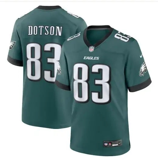 Dark green Jahan Dotson Philadelphia Eagles Nike team game jerseys with number 83