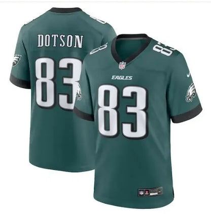 Dark green Jahan Dotson Philadelphia Eagles Nike team game jerseys with number 83