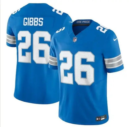 Blue Detroit Lions Jahmyr Gibbs Nike Vapor F.U.S.E. Limited Jersey with GIBBS 26 on back