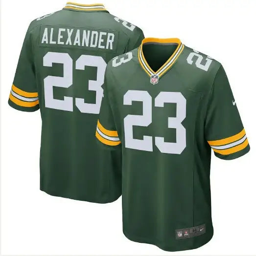Green Bay Packers Jaire Alexander #23 Nike Game Player Jersey on display