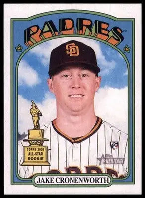 Jake Cronenworth baseball card from Topps Heritage 2021 Rookie San Diego Padres