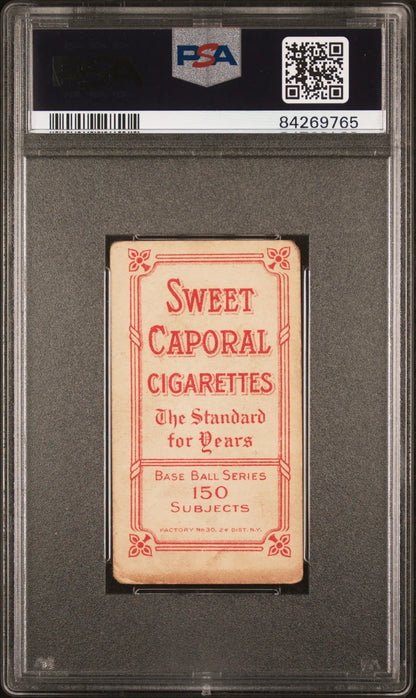 Vintage Sweet Caporal cigarette pack on Jake Weimer 1909-11 T206 Sweet Caporal 150/30 PSA 2 Good