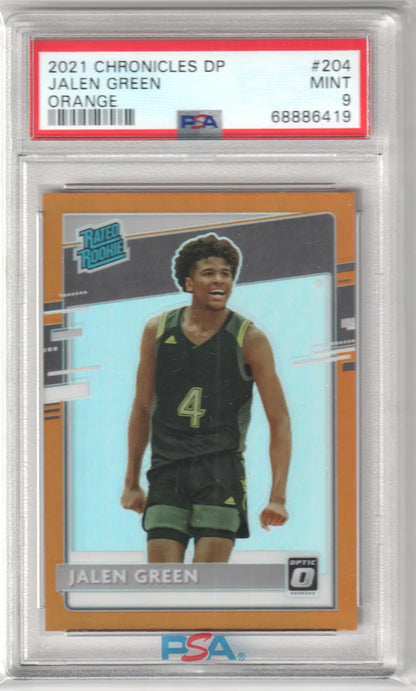 Graded Jalen Green basketball card from Panini Chronicles Draft at Columbia Hobby in PSA 9 Mint