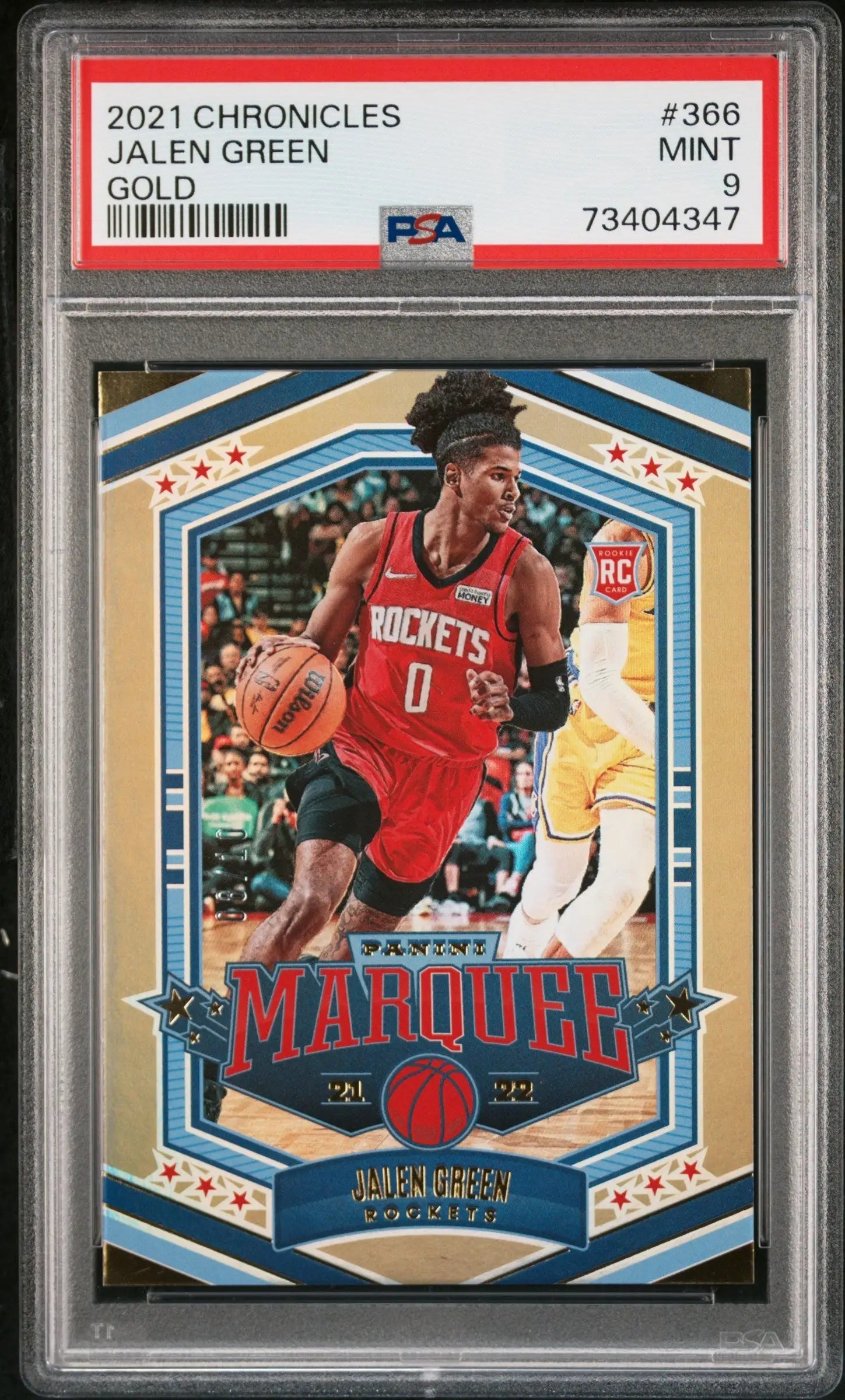 PSA-graded 2021 Chronicles Marquee Gold Jalen Green rookie card Mint 9