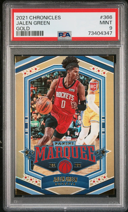 PSA-graded 2021 Chronicles Marquee Gold Jalen Green rookie card Mint 9