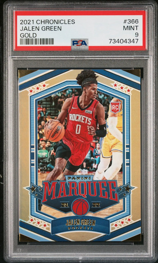PSA-graded 2021 Chronicles Marquee Gold Jalen Green rookie card Mint 9