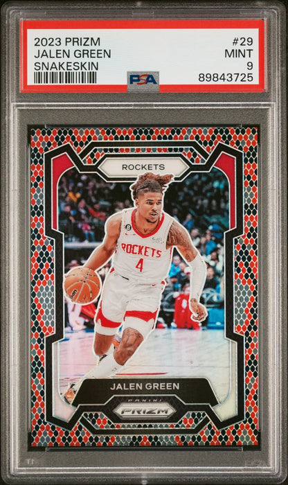 Jalen Green 2023 Panini Prizm Snakeskin PSA 9 Mint basketball card image