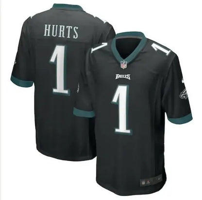Black Jalen Hurts Philadelphia Eagles Nike Game Jersey with HURTS and number 1 on back