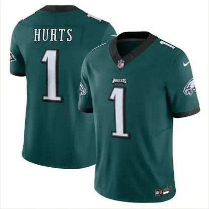 Green Philadelphia Eagles Jalen Hurts Nike Vapor F.U.S.E. Limited Jersey with Hurts 1 back