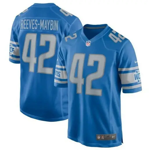 Blue Jalen Reeves-Maybin Detroit Lions Nike Game Jersey with number 42