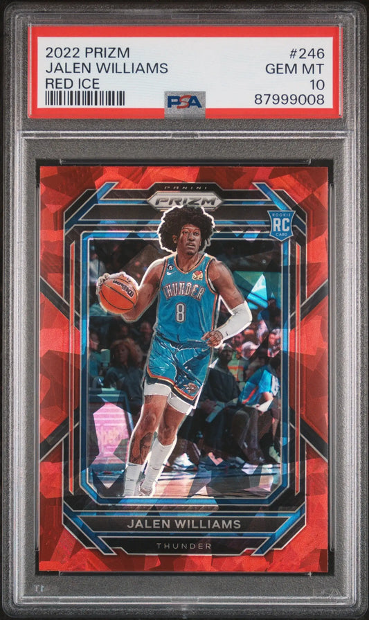 Jalen Williams 2022 Panini Prizm Red Ice rookie card PSA 10 Gem Mint