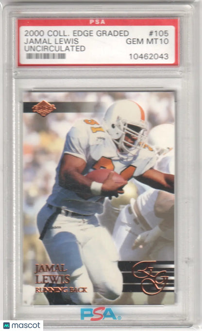 Graded Jamal Lewis football card Columbia Hobby Edge Graded Uncirculated PSA 10