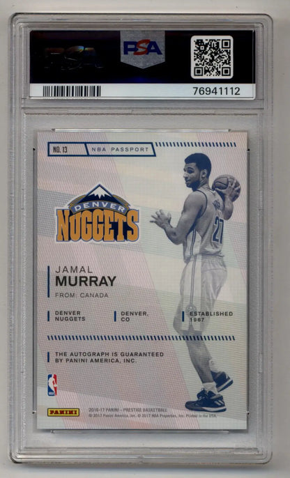 Jamal Murray 2016-17 Prestige NBA Passport Signature 79/99 PSA 9 Mint Auto 10 - Singles