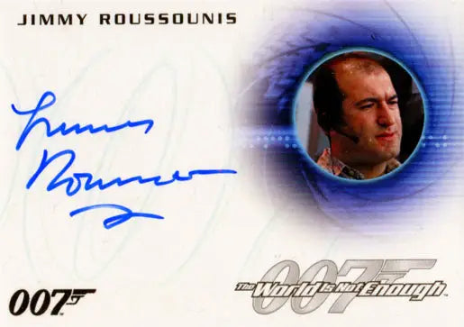 Autographed James Bond 007 Classics card featuring Jimmy Roussounis, Pipeline Technician
