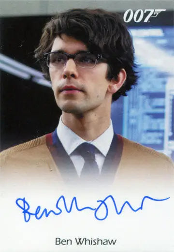 Autographed trading card of Ben Whishaw as Q from James Bond 007 Classics